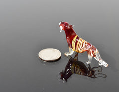Glass Tiger Figurine, Tiger Statue, Animal Sculpture, Jungle Decor, Miniature Hand Blown Glass, Glass Animals, Blown Glass Animals, Tigers