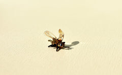 Tiny Glass Honey Bee Figurine: Miniature Insect Sculpture