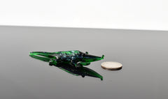 Alligator, Crocodile, Glass Sculpture, Alligator Art, Alligator Decor, Glass Animals, Green Glass Alligator, Blown Glass, Art Figure