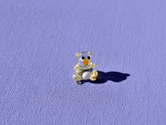 Handmade Miniature Glass Koala Bear Figurine: Whimsical Sculpture