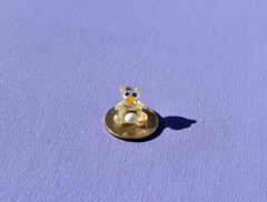 Handmade Miniature Glass Koala Bear Figurine: Whimsical Sculpture