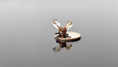 Tiny Glass Honey Bee Figurine: Miniature Insect Sculpture