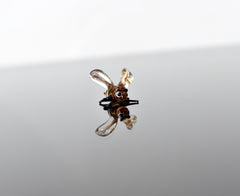 Tiny Glass Honey Bee Figurine: Miniature Insect Sculpture