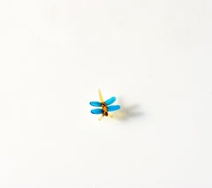 Small Glass Dragonfly Figurine: Handmade Whimsical Sculpture