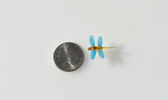 Small Glass Dragonfly Figurine: Handmade Whimsical Sculpture