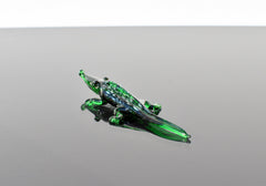 Alligator, Crocodile, Glass Sculpture, Alligator Art, Alligator Decor, Glass Animals, Green Glass Alligator, Blown Glass, Art Figure