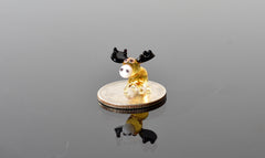 The world smallest Moose glass figurine for your glass menagerie glass animals collection