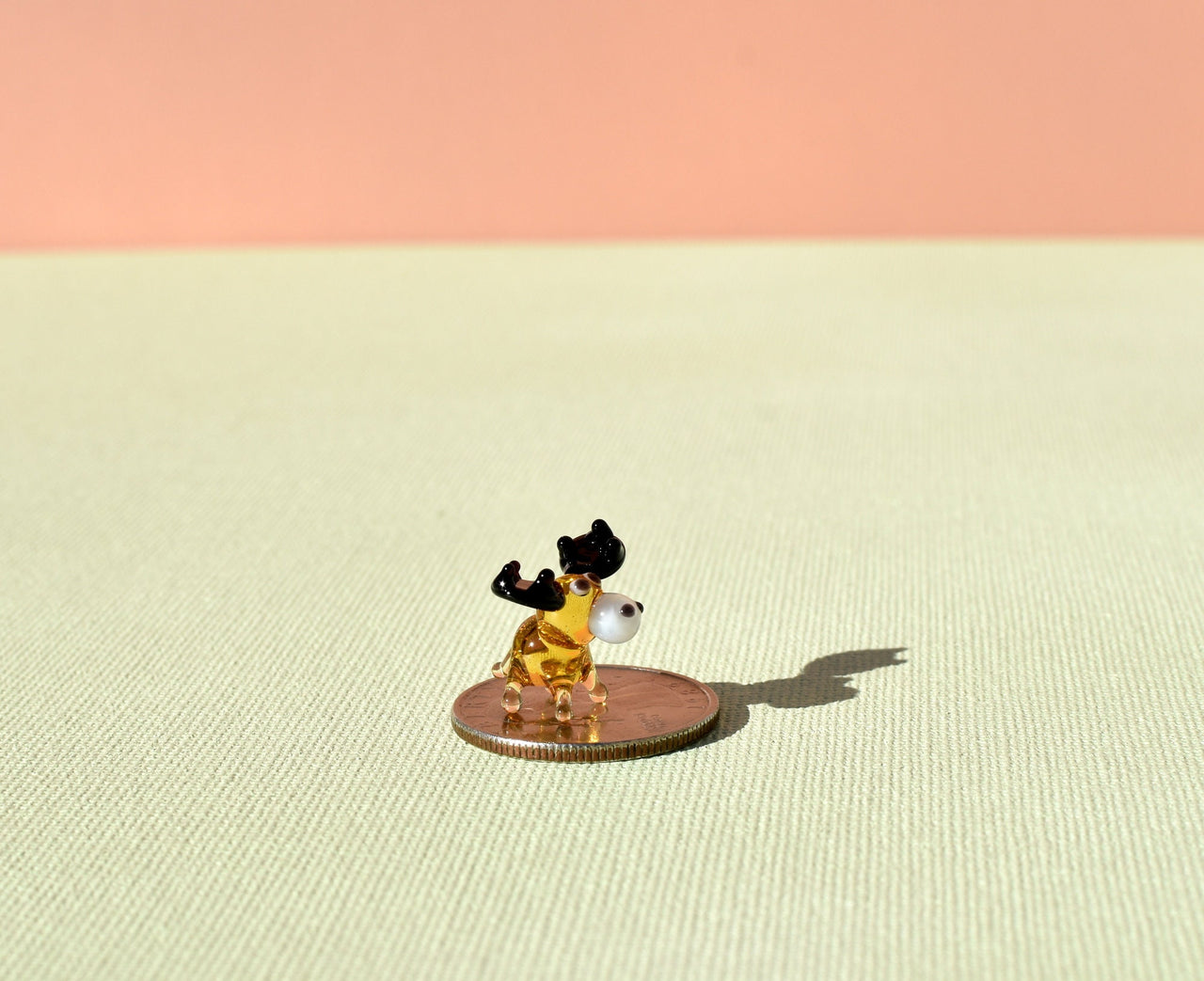 The world smallest Moose glass figurine for your glass menagerie glass animals collection