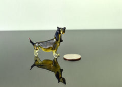 Glass Basset Hound Figurine – Handcrafted Miniature Dog Sculpture