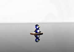 Lampwork Miniature Penguin: Blue Glass Menagerie Character
