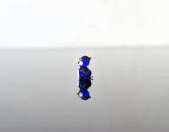 Lampwork Miniature Penguin: Blue Glass Menagerie Character