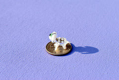 Tiny Glass Sheep: Whimsical Lampwork Miniature