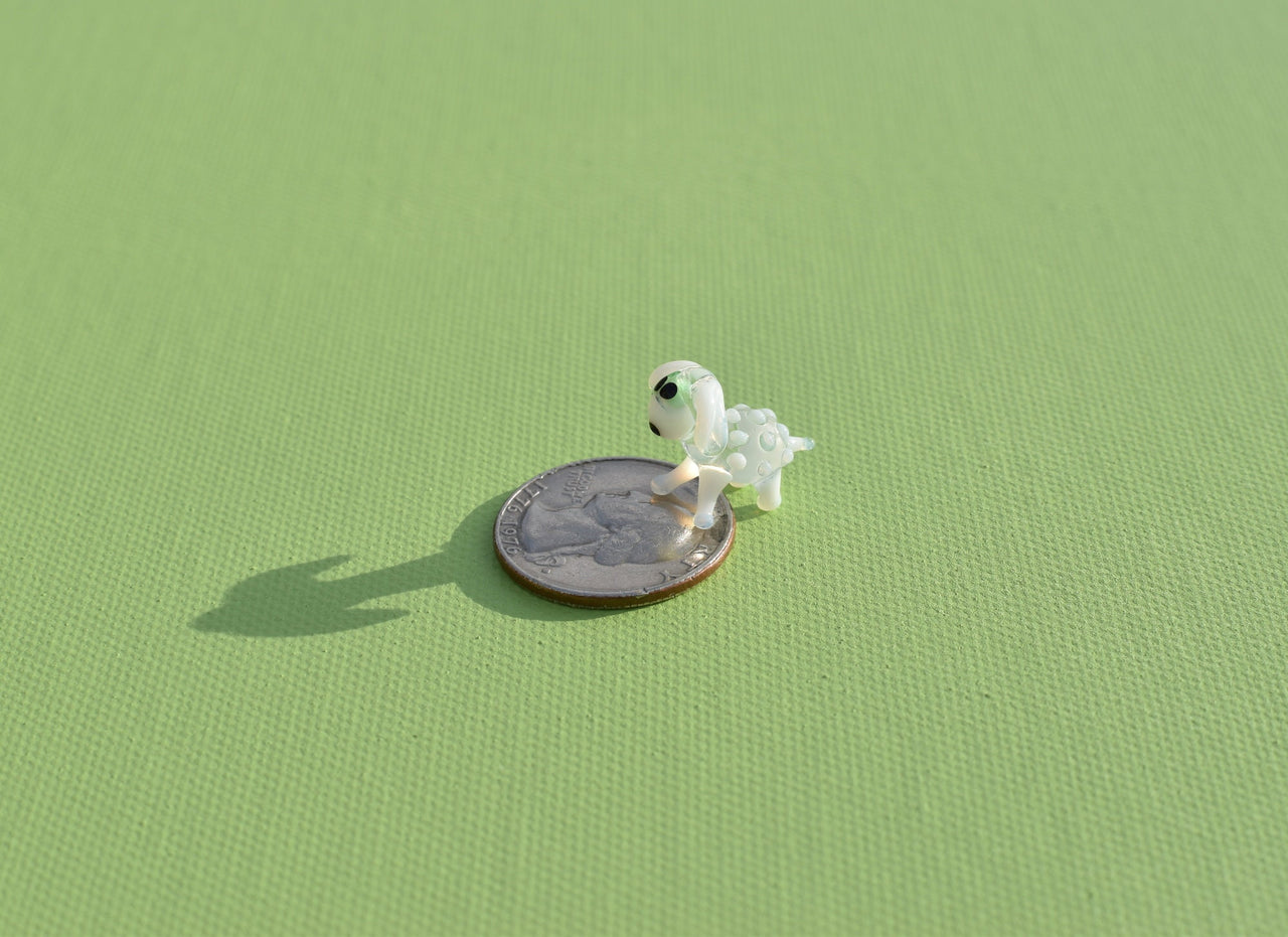 Tiny Glass Sheep: Whimsical Lampwork Miniature