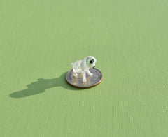 Tiny Glass Sheep: Whimsical Lampwork Miniature