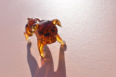 Handmade Glass Bulldog Figurine: Collectible Art Glass Sculpture