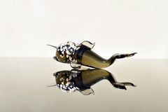 Handmade Glass Narwhal Figurine: Flame Work Collectible, 4-inch