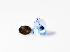 Glass Snake Charm Decor, Tiny Glass Animals, Blue Glass Cobra, Year of the Snake, Miniature Glass Animals, Snake Charm, Snake Art
