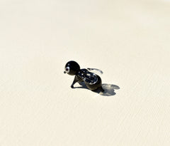 Lampwork Miniature Glass Fly: Whimsical Glass Menagerie Figurine