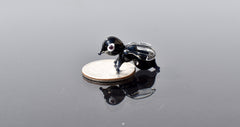 Lampwork Miniature Glass Fly: Whimsical Glass Menagerie Figurine