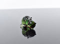 Handmade Green Glass Hippo Figurine: Whimsical Art Glass Sculpture