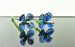 Blue Cornflower, Glass Birth Flower, Blue Glass Flowers, Blown Glass Flowers Bouquet, Mothers Day Gifts, Mothers Day, Spring Decor