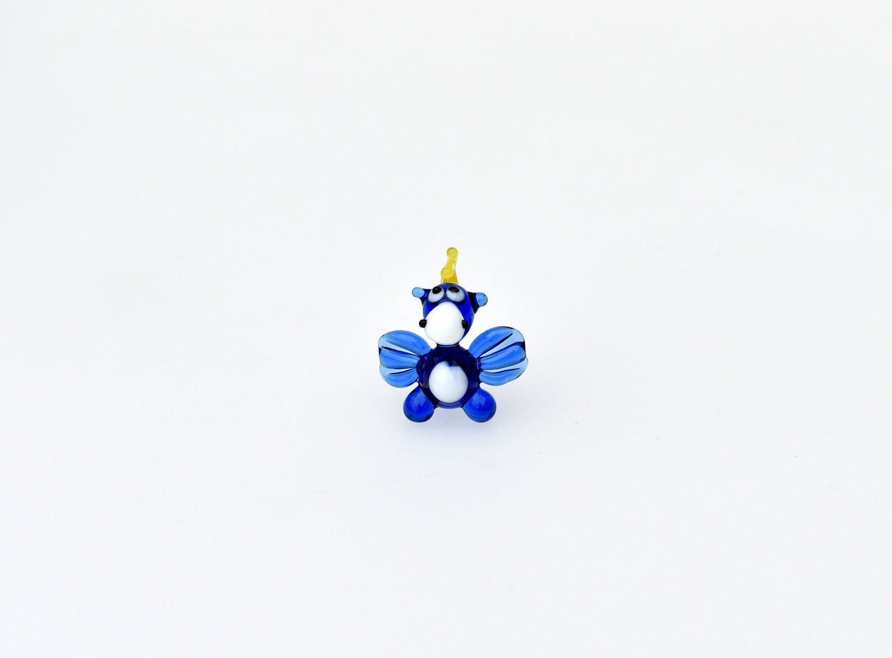 Dragon Miniature, Dragon Gifts, Tiny Glass Animals, Fantasy Miniatures, Glass Dragon, Mini Glass Animals, Dragon Statue, Blue Dragon