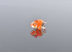 Miniature Glass Hippo: Whimsical Lampwork Figurine