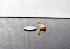 Tiny Glass Turtle Figurine: Cream Orange Miniature