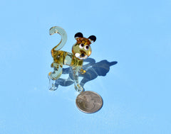 Glass Tiger Cub Figurine – Hand Blown Baby Animal Sculpture – Wild Jungle Gift Decor