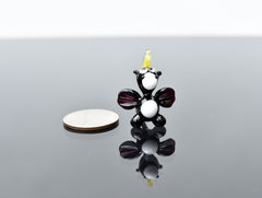 Handmade Tiny Glass Dragon Figurine: Whimsical Art Glass Sculpture