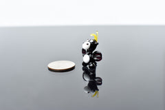 Handmade Tiny Glass Dragon Figurine: Whimsical Art Glass Sculpture