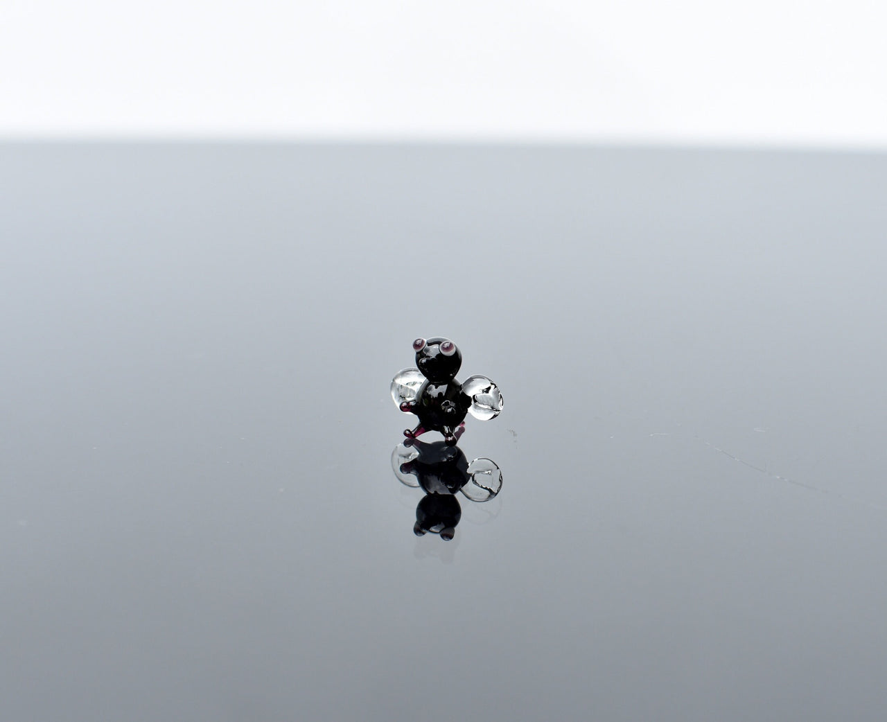 Miniature Lampwork Glass Fly: Whimsical Tiny Figurine