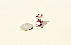 Tiny Glass Hippo: Light Purple Whimsical Figurine
