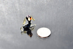 Glass Dog Beagle Gifts, Beagle Art, Tiny Glass Animals, Black Dog Figurine, Miniature Glass Animals, Puppy, Mini Dog, Whimsical Decor