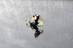 Glass Dog Beagle Gifts, Beagle Art, Tiny Glass Animals, Black Dog Figurine, Miniature Glass Animals, Puppy, Mini Dog, Whimsical Decor