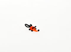 Orange Glass Mouse: Whimsical Lampwork Miniature Figurine