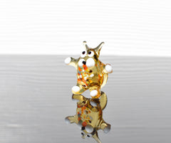 Tiny Glass Animals, Glass Cat Figurine, Mini Glass Animals, Cat Figure, Glass Cat, Cat Art, Glass Sculpture, Glass Animals, Cat Statue