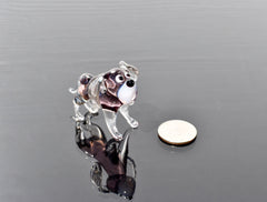 Glass Dog Figurine, Purple Beagle Dog Statue, Glass Animals, Beagle, Bearded Dog, Glass Dog, Amethyst Glass