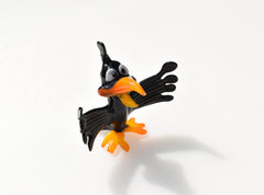 Handmade Glass Crow Figurine: Whimsical Art Glass Sculpture
