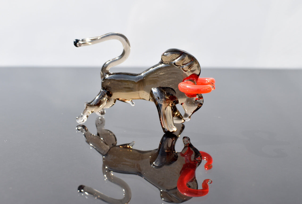 Hand Blown Glass Bull, Glass Bull Sculpture, Bull Statue, Bull Sculpture, Glass Paperweight, Blown Glass Animals, Glass Animal, Glass