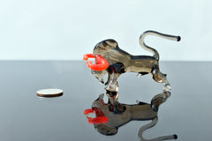 Hand Blown Glass Bull, Glass Bull Sculpture, Bull Statue, Bull Sculpture, Glass Paperweight, Blown Glass Animals, Glass Animal, Glass