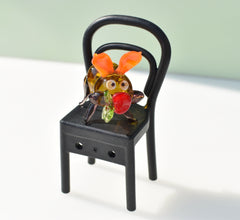 Whimsical Glass Pig Figurine: Handmade Flame Work Art