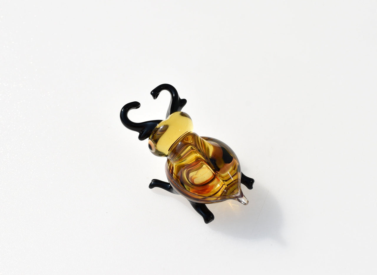 Hand Blown Glass Beetle Figurine - Glass Beetle Figurine - Unique Gift for Insect Lovers