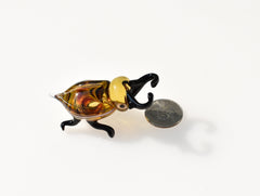 Hand Blown Glass Beetle Figurine - Glass Beetle Figurine - Unique Gift for Insect Lovers