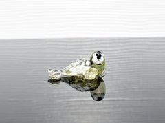 Handmade Glass Baby Seal Figurine: Lemonade Color, Whimsical Sculpture