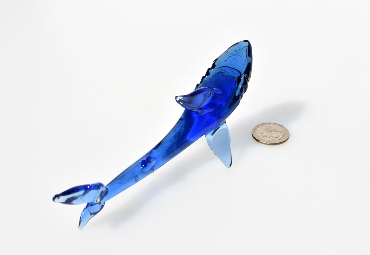 Shark Gifts, Shark Decor, Tiny Glass Animals, Shark, Glass Fish, Mini Glass Animals, Shark Art, Glass Animals, Blown Glass Fish