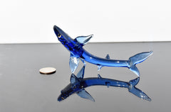 Glass statue of Shark. Detailed figurine with a lot of personality. Excellent addition to your glass menagerie collection.