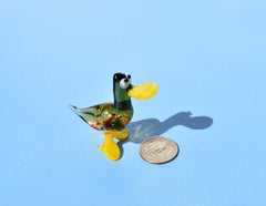 Cute Glass  Duck. Whimsical figurine with a lot of character and personality. Excellent addition to your glass menagerie collection.