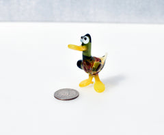 Cute Glass  Duck. Whimsical figurine with a lot of character and personality. Excellent addition to your glass menagerie collection.