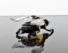 Handmade Glass Fly Figurine: Collectible Art Glass Statue